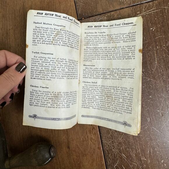 Keen Kutter Meat & Food Chopper with original‎ Booklet Shapleigh Hardware STL Mo - Picture 2 of 11